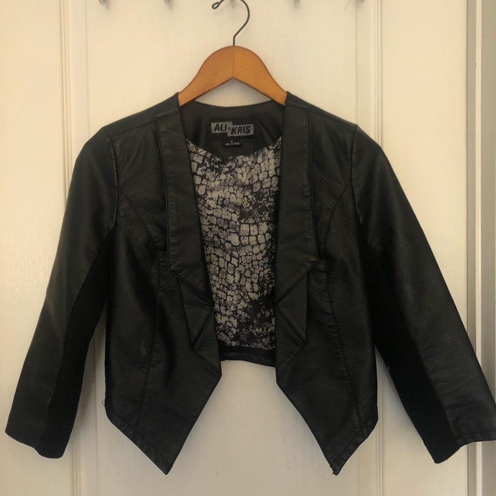 Cropped Leather Jacket